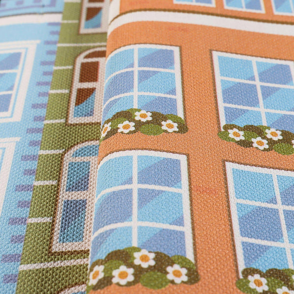 Kids Room Wallpaper, Textured Wallpaper, Apartments Cityscape Theme Boys Girls Bedroom Wall Paper, Nursery Wallcovering, 114 sq ft, Unisex - Walloro High End Wallcoverings & More