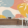 Floral Shape Abstract Wallpaper, Colorful Mural, Oversized Custom Size Wall Art, Non-Woven, Non-Adhesive, Modern Wall Paper, Removable