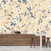 Watercolor Wildflowers Wallpaper, Seamless Pattern Mural, Oversized Custom Size Wall Art, Non-Woven, Non-Adhesive, Modern Wall Paper, Removable