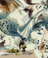 Liquid Watercolor Wallpaper, Abstract Flow Mural, Oversized Custom Size Wall Art, Non-Woven, Non-Adhesive, Modern Wall Paper, Removable