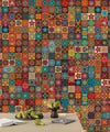 Colorful Vintage Floral and Mandala Elements Wallpaper, Seamless Pattern Mural, Oversized Custom Size Wall Art, Non-Woven, Non-Adhesive, Modern Wall Paper, Removable