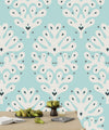Blue Talavera Wallpaper, Seamless Pattern Mural, Oversized Custom Size Wall Art, Non-Woven, Non-Adhesive, Modern Wall Paper, Removable
