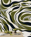 Retro Striped Wallpaper, Seamless Pattern Mural, Oversized Custom Size Wall Art, Non-Woven, Non-Adhesive, Modern Wall Paper, Removable
