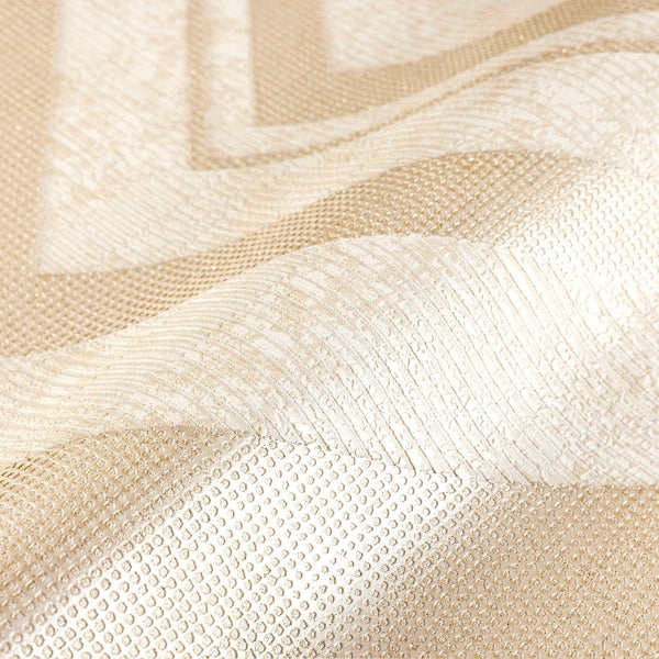 Large Modern Chevron 3D Embossed Wallpaper, Cream Modern Rich Textured Wallcovering, Non-Pasted, Large 114 sq ft Roll - Walloro High End Wallcoverings & More