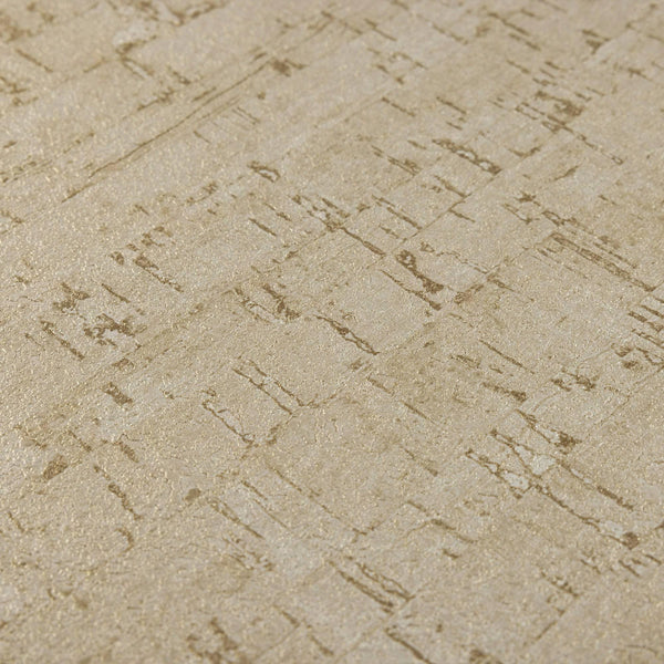 Light Beige Cork Textured Wallpaper, Wood Tree Bark Grain Design Stylish Realistic Wallcovering - Walloro High End Wallcoverings & More