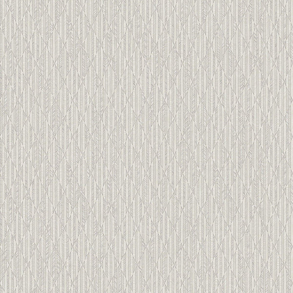 Light Gray Diamond Shapes Wallpaper, Shiny 3D Deep Embossed Lines Stylish Modern Wallcovering - Walloro High End Wallcoverings & More
