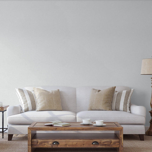 Light Gray Linen Textured Modern Textured Wallpaper, Brown Solid Color Fabric Touch Contemporary Wallcovering - Walloro High End Wallcoverings & More