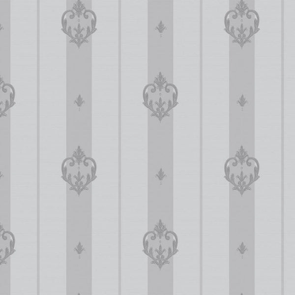 Light Purple Ornate Striped Wallpaper, Deep Embossed Regal Vintage Damask Wallcovering - Walloro High End Wallcoverings & More