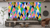 Colorful Diverse People Crowd Wallpaper, Seamless Pattern Mural, Oversized Custom Size Wall Art, Non-Woven, Non-Adhesive, Modern Wall Paper, Removable