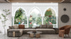 Garden Arch Wallpaper, Birds Mural, Oversized Custom Size Wall Art, Non-Woven, Non-Adhesive, Modern Wall Paper, Removable