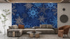 Snowflakes Wallpaper, Seamless Pattern Mural, Oversized Custom Size Wall Art, Non-Woven, Non-Adhesive, Modern Wall Paper, Removable