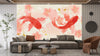 Elegant Koi Fishes Wallpaper, Luxury Chinese Mural, Oversized Custom Size Wall Art, Non-Woven, Non-Adhesive, Modern Wall Paper, Removable