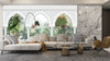 Garden Arch Wallpaper, Birds Mural, Oversized Custom Size Wall Art, Non-Woven, Non-Adhesive, Modern Wall Paper, Removable