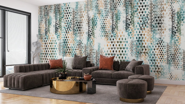 Modern and Elegant Wallpaper, Seamless Pattern Mural, Oversized Custom Size Wall Art, Non-Woven, Non-Adhesive, Modern Wall Paper, Removable