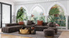 Garden Arch Wallpaper, Birds Mural, Oversized Custom Size Wall Art, Non-Woven, Non-Adhesive, Modern Wall Paper, Removable