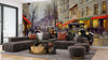 Old Town Wallpaper, Watercolor Mural, Oversized Custom Size Wall Art, Non-Woven, Non-Adhesive, Modern Wall Paper, Removable