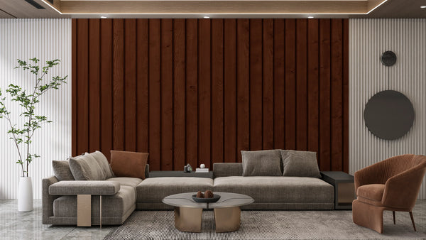 Oak Wood Wallpaper, Dark Brown Mural, Oversized Custom Size Wall Art, Non-Woven, Non-Adhesive, Modern Wall Paper, Removable