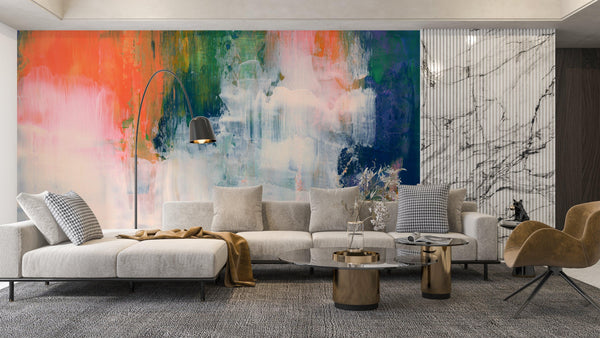 Colorful Texture Wallpaper, Acrylic Mural, Oversized Custom Size Wall Art, Non-Woven, Non-Adhesive, Modern Wall Paper, Removable