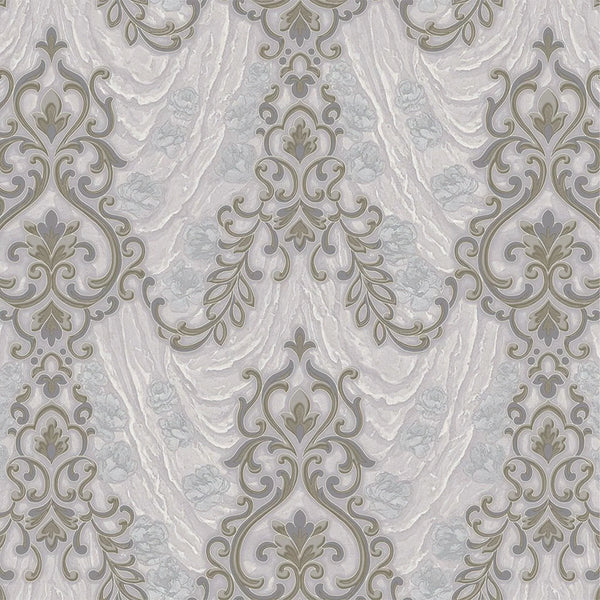 Marble Flowered Textured Embossed Gray, Home Wall Decor, Aesthetic Wallpaper, Textured Wallcovering Non-Adhesive- 41.7”W X 393”H - Walloro High End Wallcoverings & More