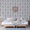 Marble Flowered Textured Embossed Gray, Home Wall Decor, Aesthetic Wallpaper, Textured Wallcovering Non-Adhesive- 41.7”W X 393”H - Walloro High End Wallcoverings & More