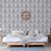 Marble Flowered Textured Embossed Gray, Home Wall Decor, Aesthetic Wallpaper, Textured Wallcovering Non-Adhesive- 41.7”W X 393”H - Walloro High End Wallcoverings & More