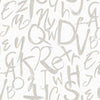Modern Letters Wallpaper, Rich Textured Wallcovering, Traditional, Kids Room, Large 114 sq ft Roll, Washable, Alphabets Wallpaper, White - Walloro High End Wallcoverings & More