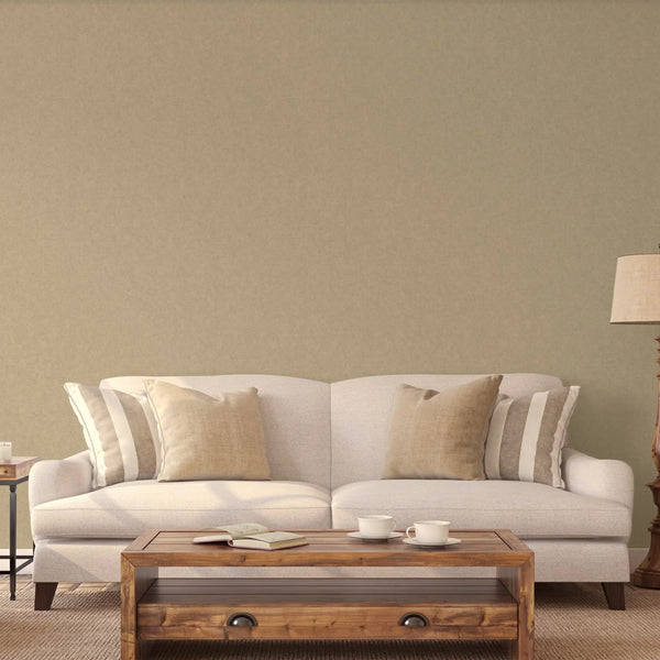 Modern Solid Color Embossed Textured Wallpaper, Dark Beige Contemporary Wallcovering, Monochromatic, Non-Woven - Walloro High End Wallcoverings & More