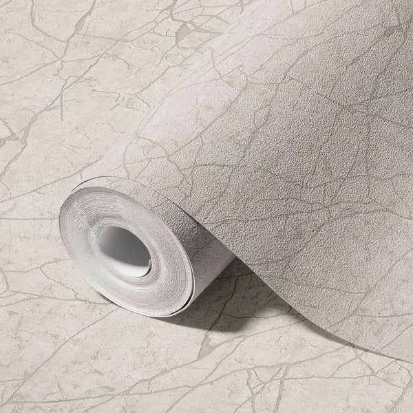 Modern Stone Embossed Wallpaper, Cream Color Vein Pattern, Abstract Marble Design Home Wall Decor, Aesthetic Wallpaper, Textured Wallcovering - Walloro High End Wallcoverings & More