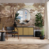 Nature Landscape Wall Mural, Light Beige Vintage Trees Scene Wallpaper, Flowers Extra Large Custom Size Wall Art, Non-Woven, Non-Pasted, Removable, Washable - Walloro High End Wallcoverings & More