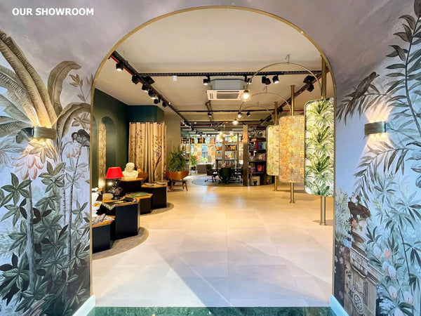 Nature Trees Wall Mural, Yellow Forest Theme Wallpaper, Large Jungle Custom Size Wall Art, Non-Woven, Non-Pasted, Removable, Washable, Covering - Walloro High End Wallcoverings & More