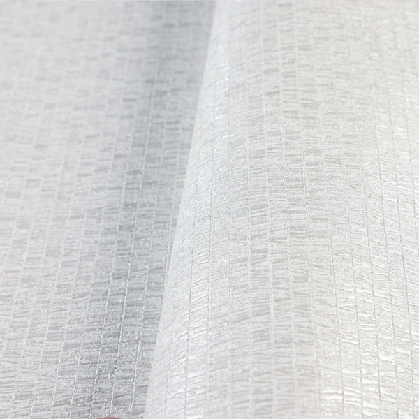 Off White Shiny Metallic Modern Wallpaper, 3D Deep Embossed Abstract Geometric Patterns Wall Paper - Walloro High End Wallcoverings & More