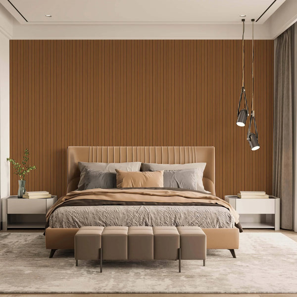 PS Gold Wood Grain Wall Panel, PS Wall Home Decoration Panel-Premium Quality - Walloro High End Wallcoverings & More