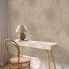Quilted 3D Embossed Wallpaper, Beige, Flocked Rich Textured Velvet Feel Luxury Wallcovering, Vintage Washed Patchwork Style, Non-Woven - Walloro High End Wallcoverings & More