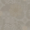 Quilted 3D Embossed Wallpaper, Tan, Flocked Rich Textured Velvet Feel Luxury Wallcovering, Vintage Washed Patchwork Style, Non-Woven - Walloro High End Wallcoverings & More