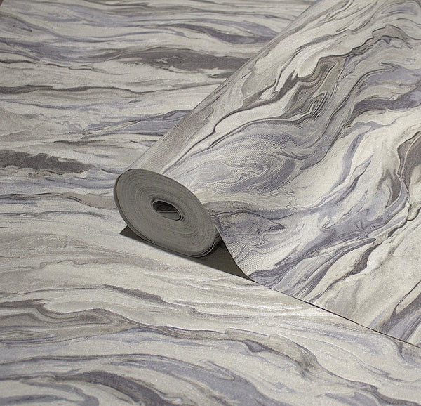 Realistic 3D Embossed Marble Wallpaper, Light Brown Nature Inspired Modern Stone Marbled Effect Wallcovering - Walloro High End Wallcoverings & More