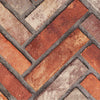 Realistic Embossed Brick Wallpaper, Red, Orange Chevron Pattern Stone Wall Decor, Home Commercial Use Textured Wallcovering - Walloro High End Wallcoverings & More