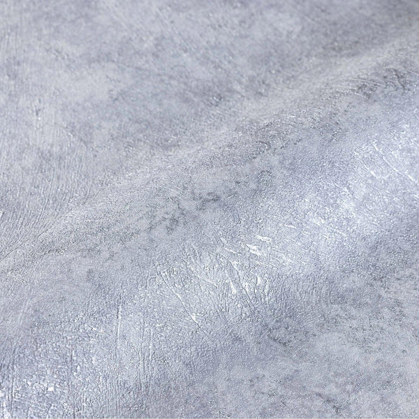 Silver Distressed Rustic 3D Embossed Wallpaper, Metallic Rich Textured Industrial Wallcovering - Walloro High End Wallcoverings & More