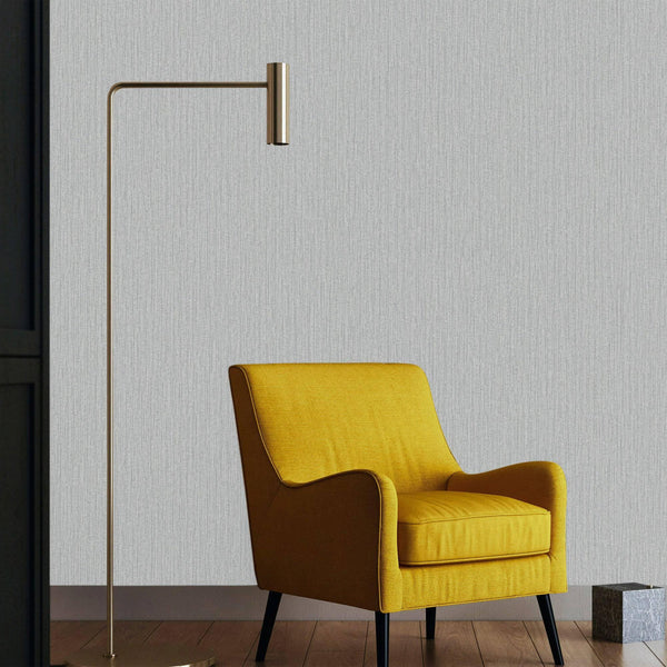 Solid Color Embossed Modern Wallpaper, Light Gray, Neutral Colors Contemporary Textured Wallcovering, Durable 114 sq ft Roll - Walloro High End Wallcoverings & More