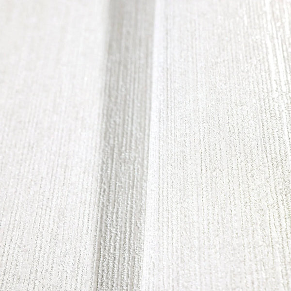 Solid Color Embossed Modern Wallpaper, White, Neutral Colors Contemporary Textured Wallcovering, Durable 114 sq ft Roll - Walloro High End Wallcoverings & More
