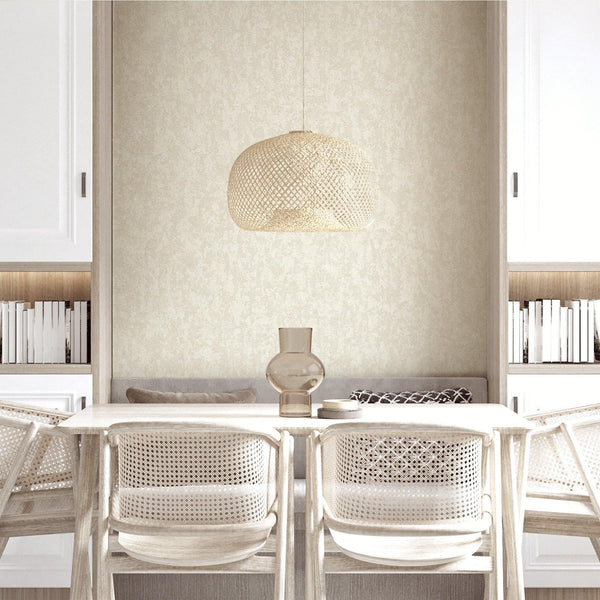 Solid Color Modern Embossed Wallpaper, Cream Plain Abstract Distressed Home Wall Decor, Non-Woven, Non-Pasted, Large Roll - Walloro High End Wallcoverings & More