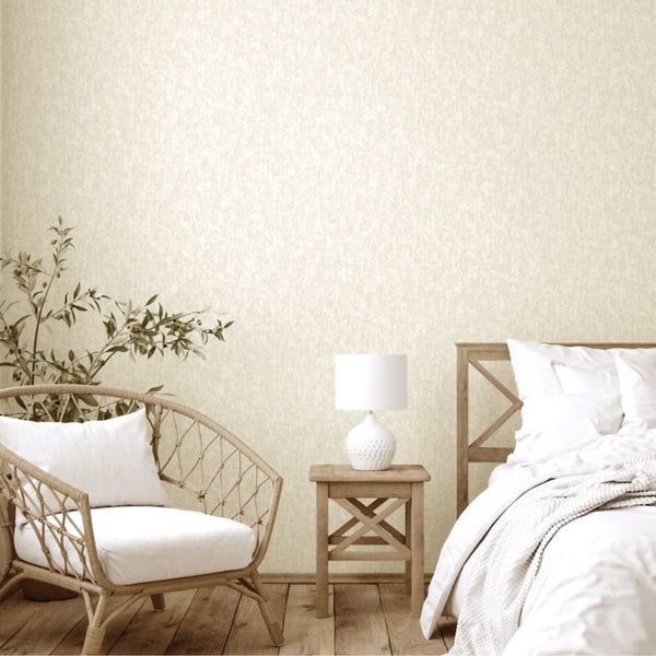 Solid Color Modern Embossed Wallpaper, Cream Plain Abstract Distressed Home Wall Decor, Non-Woven, Non-Pasted, Large Roll - Walloro High End Wallcoverings & More