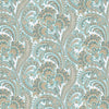 Stylish Paisley Wallpaper, Textured Wallcovering, Large 114 sq ft Roll, Washable, Home Wall Decor, Accent Wall Paper, Washable, Blue Brown - Walloro High End Wallcoverings & More