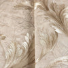 Textured Flowered Beige Gold Embossed Wallpaper, Home Wall Decor, Aesthetic Wallpaper, Textured Wallcovering Non-Adhesive- 41.7”W X 393”H - Walloro High End Wallcoverings & More