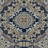 Timeless Design 3D Embossed Damask Wallpaper, Dark Blue, Gold Luxury Velvet Feeling Wallcovering, Large 114 sq ft Roll - Walloro High End Wallcoverings & More