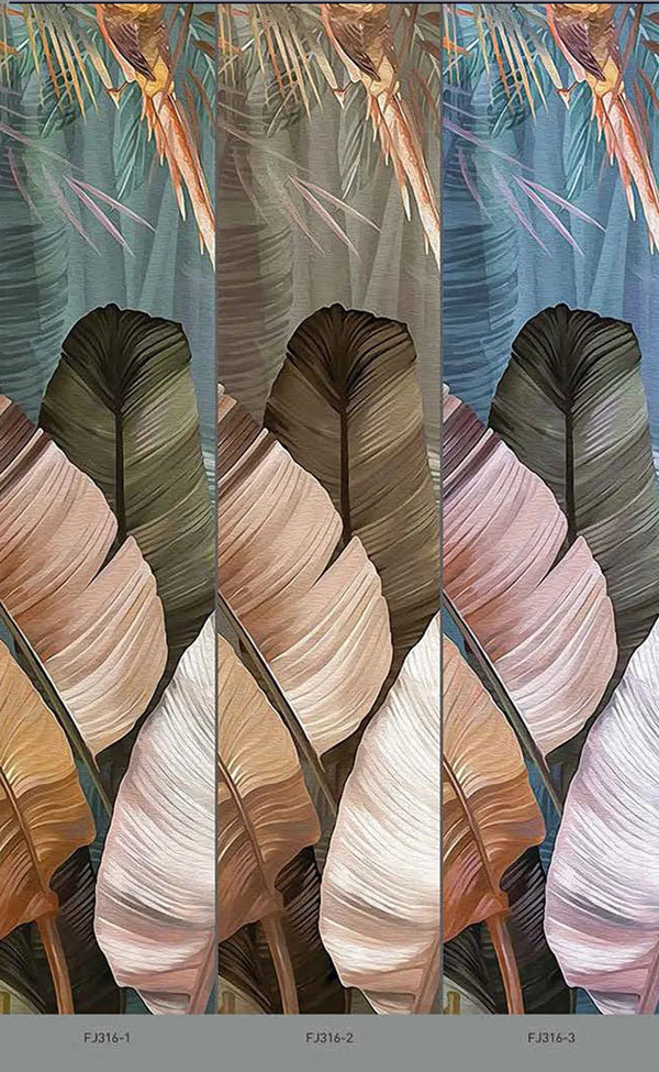 Tree Leaves Wall Mural, Blue Extra Large Wallpaper, Custom Size Wall Covering, Non-Woven, Non-Adhesive, Removable, Washable, Modern Stylish - Walloro High End Wallcoverings & More