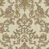 Victorian Damask Striped Wallpaper, Copper, Cream Color Rich Textured Embossed Wall Paper, Extra Wide 114 sq ft Roll, Wall Decor, Gold, Washable - Walloro High End Wallcoverings & More