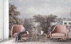 Vintage Scenic Victorian Wall Mural, Large Gray Nature Wallpaper, Non-Woven, Non-Adhesive, Modern, Washable, Removable - Walloro High End Wallcoverings & More