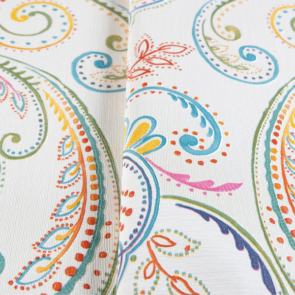 White Elegant Damask 3D Embossed Wallpaper, Vibrant Colors Textured Luxury Wallpaper - Walloro High End Wallcoverings & More