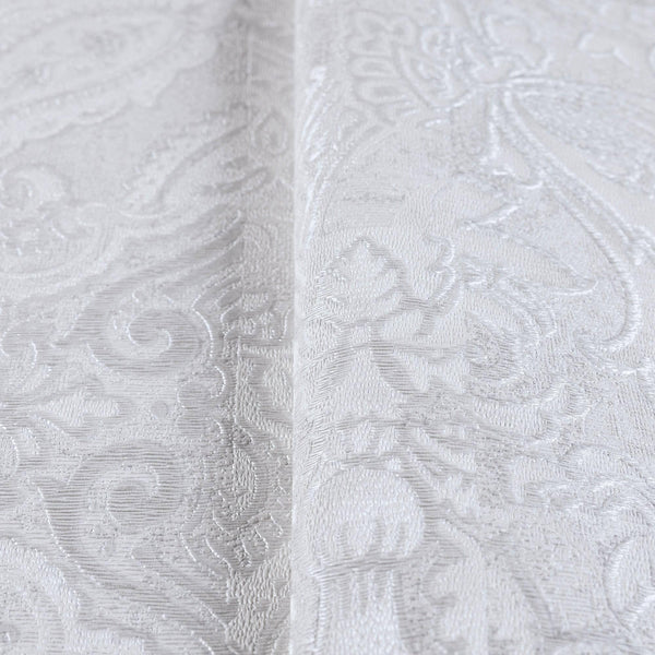 White Elegant Patchwork Deep Embossed Wallpaper, 3D Textured Luxury Damask Wallcovering - Walloro High End Wallcoverings & More