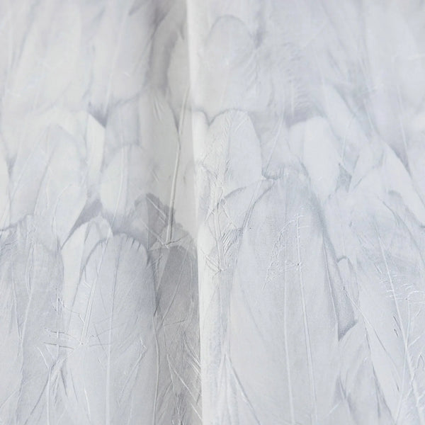 White Feathers Pattern Embossed Wallpaper, Tropical 3D Textured Birds Vivid Wallcovering - Walloro High End Wallcoverings & More